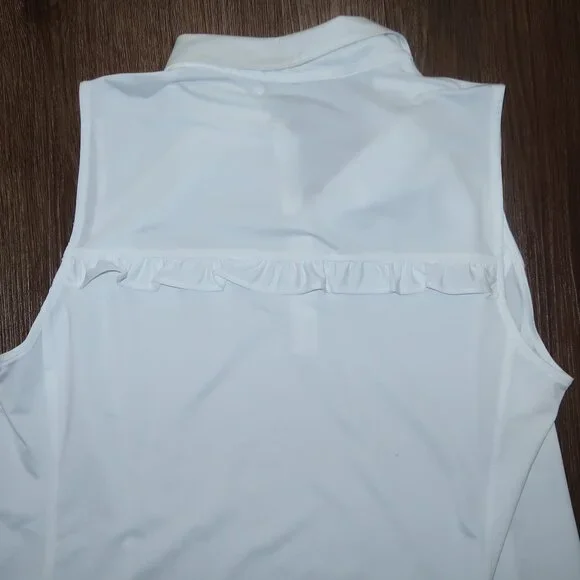 NWT Womens Vineyard Vines Performance White Cap Sleeveless Golf Polo Shirt sz L - Picture 4 of 5